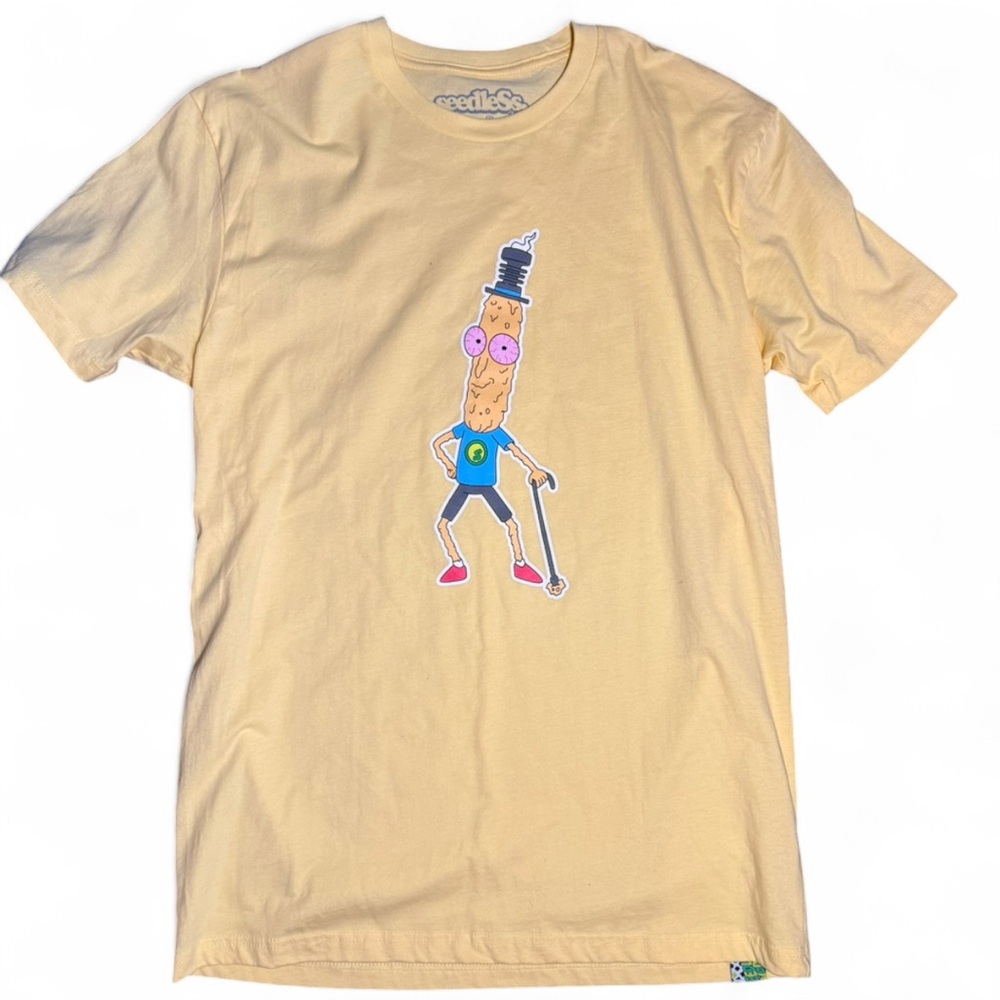 Seedless Rick and Morty Graphic Yellow T-Shirt Limited Edition